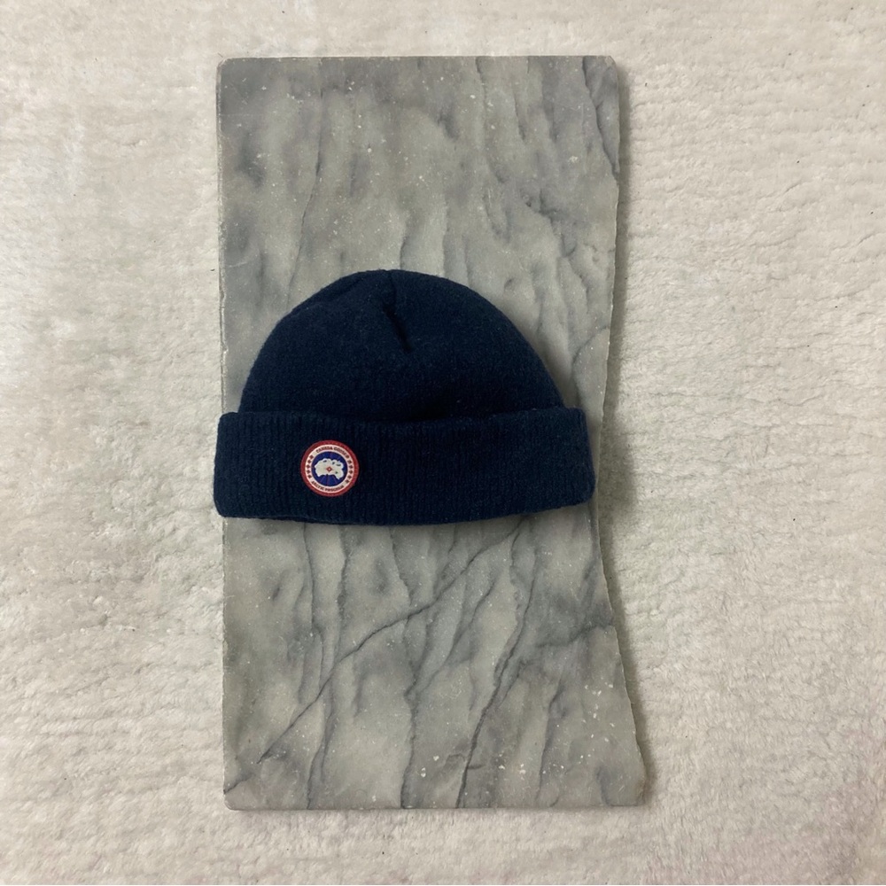 Canada Goose Navy Blue Wool Toque